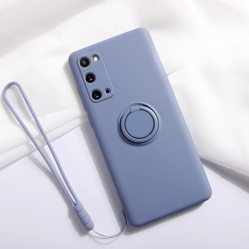 Suitable for Samsung S25Ultra Phone Case, S24FE Liquid Silicone Ring Bracket, Full Package, S10 Lens Case