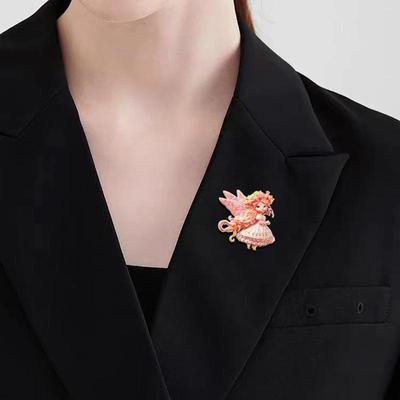 Dreamy Beautiful Butterfly Elf Alloy Brooches 4-Color Lovely Exquisite Girl Brooch For Women'S Clothes Backpack Pins Gifts