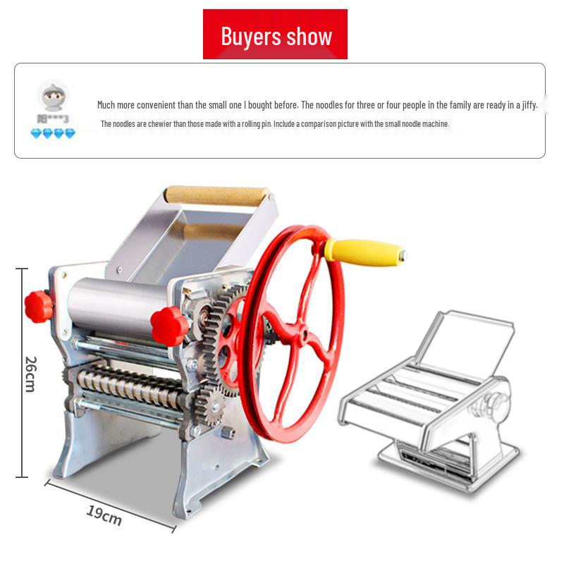 Dough Roller: Multifunctional Hand-Crank Rolling Pin for Dumpling & Wonton Wrappers, Old-Fashioned Manual Noodle Maker