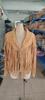 Women Faux Suede Leather Tassel Jackets - Vintage Lapel Open Front Cowboy  Long Sleeve Tassels Cardigan Coat Tops