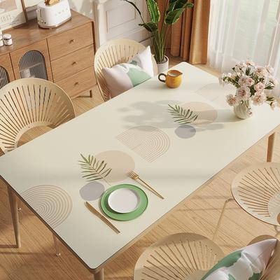 Simple Tablecloth Pvc Waterproof, Oil-Proof And Anti-Scalding Leave-In Table Mat Leather Tablecloth Dining Table Mat Coffee Table Mat