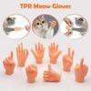 Lustige Katze Interaktive Gesten Spielzeuge Mini Neckende Katze Finger Menschliche Fake Handschuhe Haustierspielzeug Zubehör Kreatives Haustier Katze Neckspielzeug