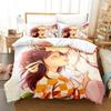New Fashion Inuyasha Bedding Set Single Twin Full Queen King Size Bed Set Adult Kid Bedroom 3D Anime bed sheets and pillowcases