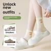 5 Pairs of Female Spring and Summer Leisure Sports Sweat Absorbing Breathable Mesh Cotton Socks