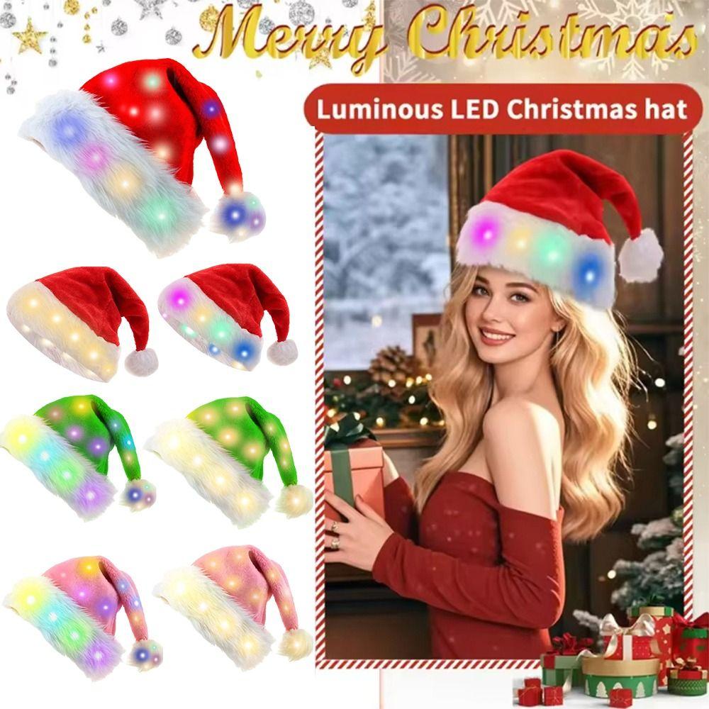 Leuchtende Rote Aufleuchtende Weihnachtsmütze Blinkende Lichter Rote Weihnachtsmütze Weihnachts Mütze Weihnachtsgeschenke