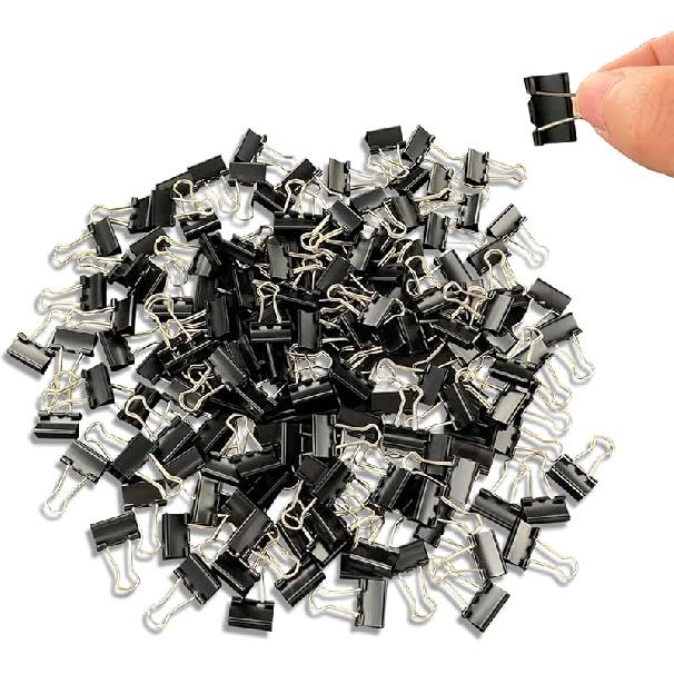 240Pcs Mini Binder Clips, 5/8 Inch(15mm), Paper Clamps Small Size for Office Supplies, Black