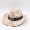 New ethnic style bull head riding jazz hat European and American cowboy hat peach heart cowboy hat
