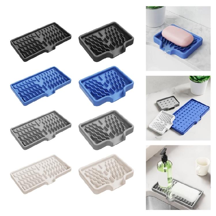 Lovely Soap Tray Holder Draining for Kitchen And Shower Easy Cleaning For Bathroom and Kitchen Accessories