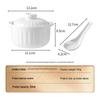 Baijie Ceramic Stewing Pot with Lid and Spoon