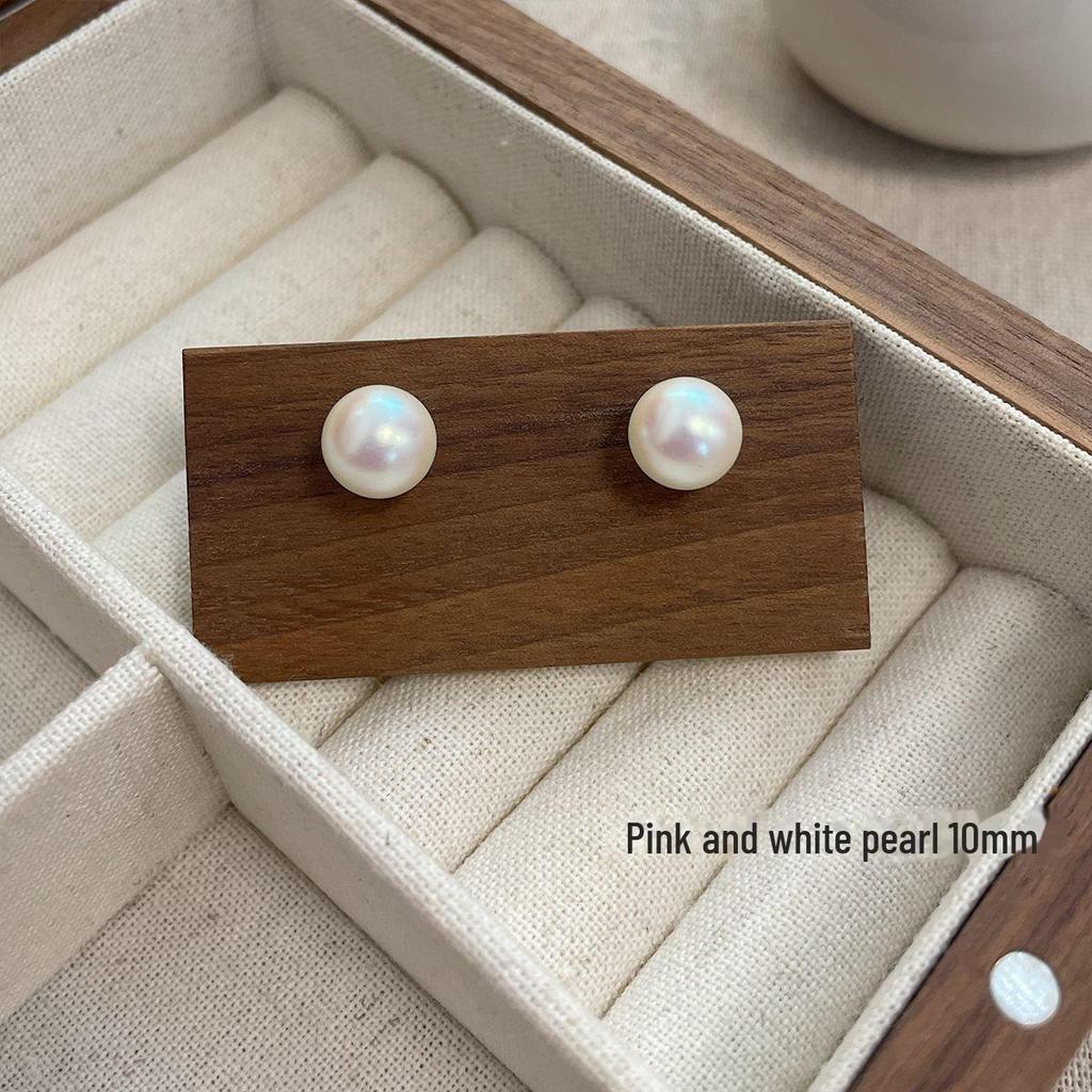 Korean Dazzling White Mermaid Pearl Silver Needle Earrings for Women, Light Luxury High-End Blogger Style