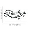 1ks nástěnná dekorace s kovovým nápisem Family Cursive Word (Černá) Ložnice/obývací pokoj/domácí dekorace Nástěnná dekorace Kovový nástěnný závěs