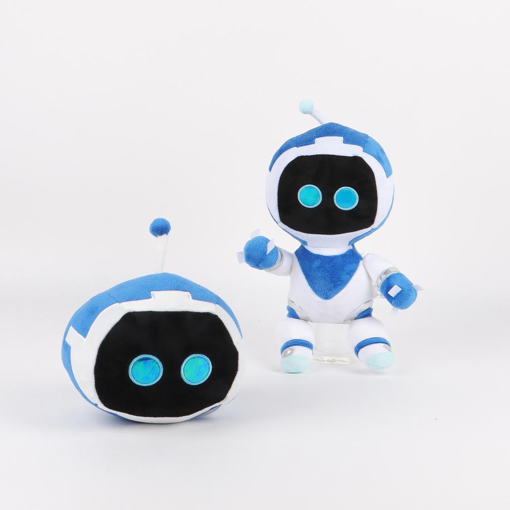 Yeni Sevimli Astro Robot Peluş Oyuncak Mavi ve Beyaz Antenli Bot Karakteri Yumuşak Dolgulu Peluş Bebek Erkek Kız Çocukları Oyun Severler İçin Doğum Günü Noel Hediyesi