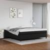 Maison Exclusive - Slatted Bed Base with Mattress Black 200x200 Cm Faux Leather