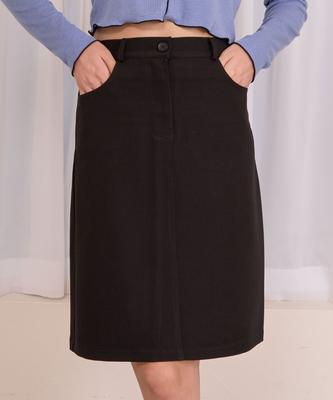 Bye Bye Seop Stitch Skirt Black [T23]