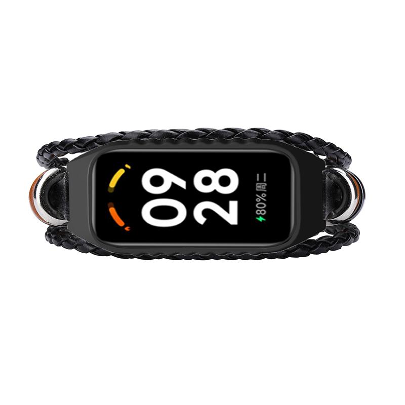 

For Xiaomi Redmi Band 2 Watch Band Boho Bead Metal Jewelry Retro Strap DIY Bracelets Brown