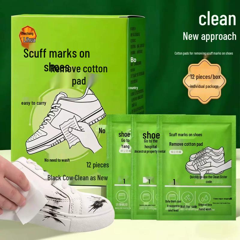 Disposable Wet Wipes for White Leather Shoe Cleaning and Yellowing Removal