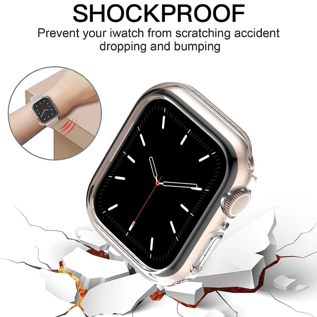 Cover for Watch Case 46mm 40mm 45mm 41mm PC Protector Bumper Protective Shell for iWatch Series 11 10 9 8 7 SE 3 6 Ultra 3