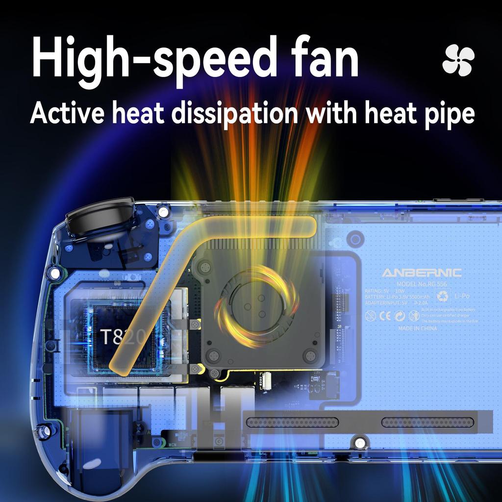 ANBERNIC RG556 Android 13 Handheld Game Console with Large Screen & Hall Joystick Controller - TV Connectable 2024 Edition.