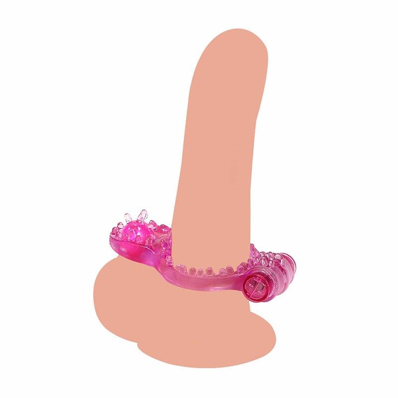 Butterfly Penis Vibrator Ring Delay Ejacualtion Clitoris Stimulator Elastic Silicone Sex Toys