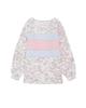 Azura Exchange Contrast Stripes Patchwork Puff Sleeve Knit Top