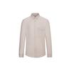 Solid Color Single-Breasted Long Sleeve Shirt Men Shirts Light-Brown 6LZCL6-ZNWNZ-1709
