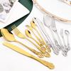 36 Teile/satz Gold Edelstahl Besteck Set Westlichen Lebensmittel Geschirr Löffel Gabel Messer Geschirr Küche Party Besteck Set