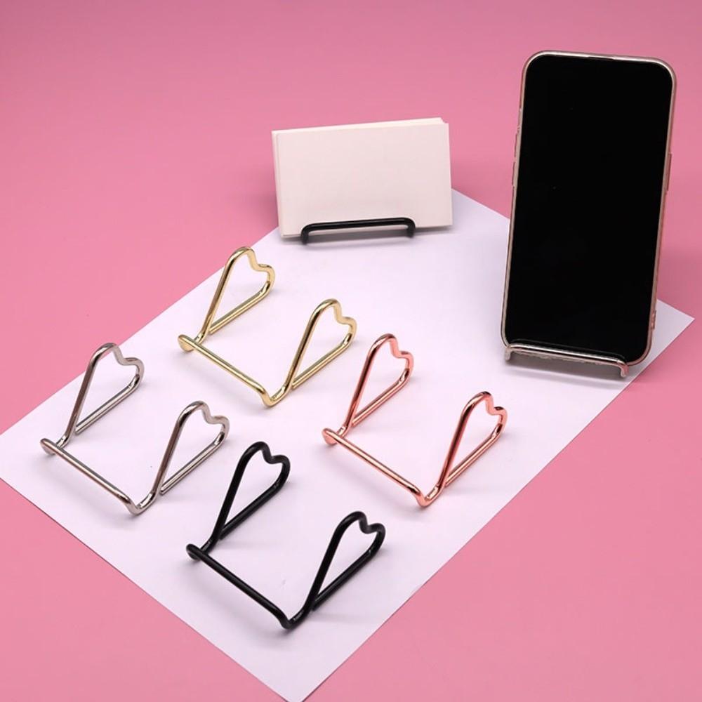 Multifunctional Business Card Holder Heart Shape Card Display Stand Name Card Stand Front Desk