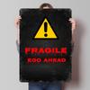 Fragile Ego Ahead Warning Sign Tin Plaque Poster Customized Wall Art Retro Vintage Metal Signs for Man Cave Room Decoration Cozy
