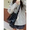 Large Soft PU Tote Bag Women Black Crossbody Shoulder With Magnet Spacious Daily Use Office Commute