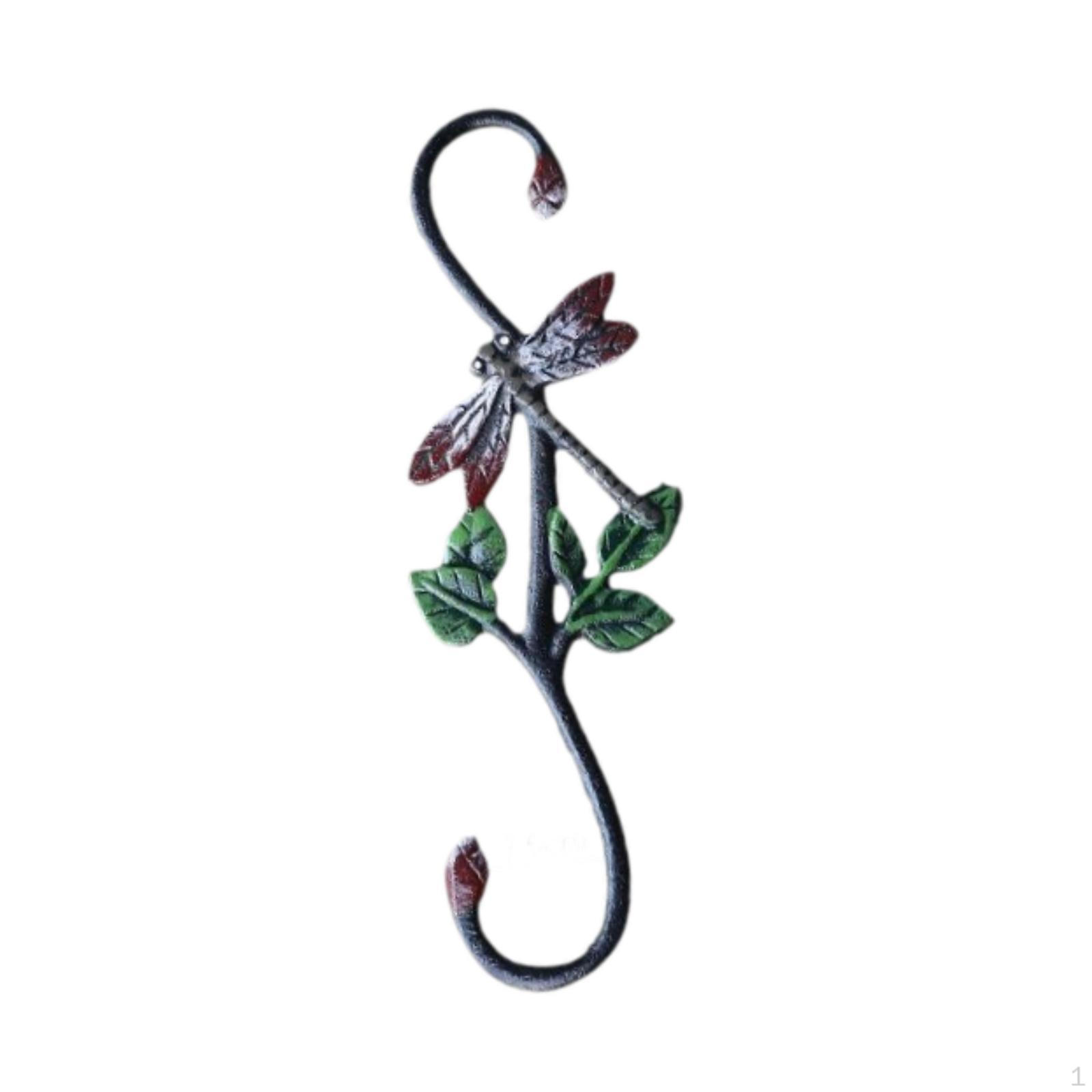 

Garden Hook Flower Pot Hanger, Practical, Creativity Ideal Gift Decoration S Shape Iron for Dragonfly