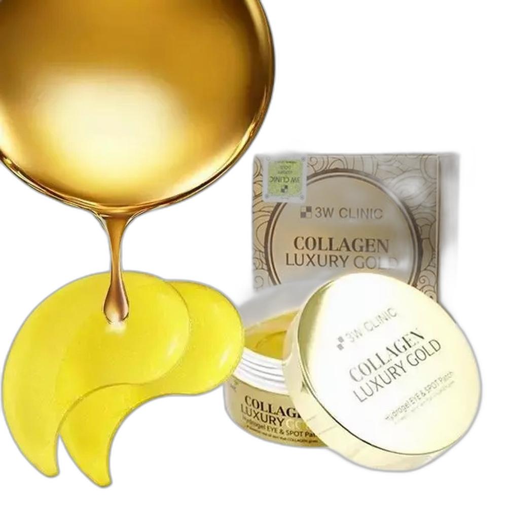 3W CLINIC Collagen Luxury Gold Hydrogel Eye Patch Glass Skin 60ea