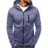 Men's Sports Casual Sweatshirt Zipper Pocket Cardigan Hooded Jacket