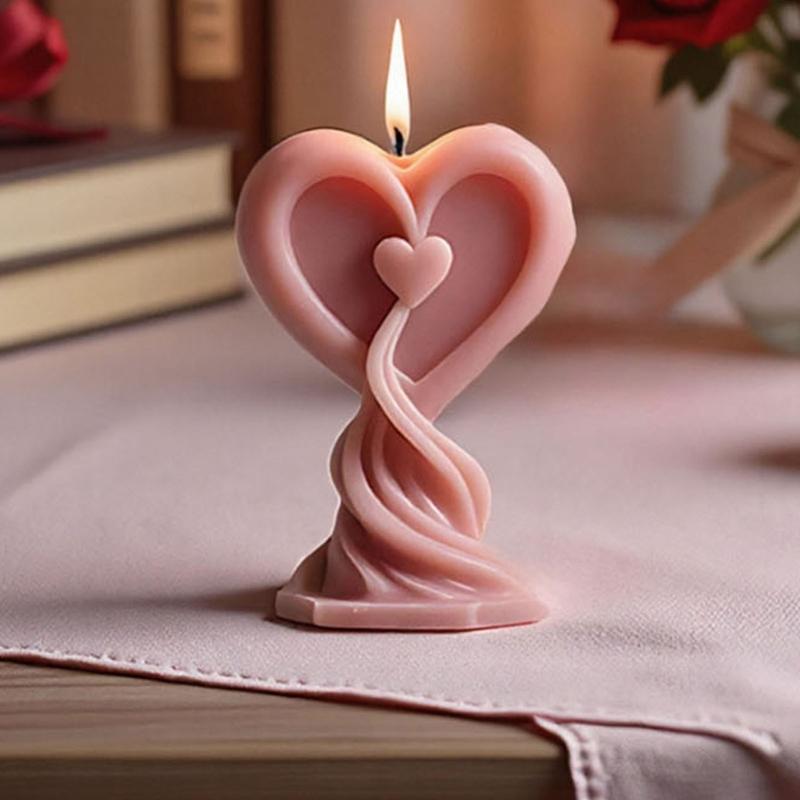 Silicone Molds 3D Heart Candle Molds Epoxy Resin Molds Lovely Castings Molds Plasters Molds for Home Decoration