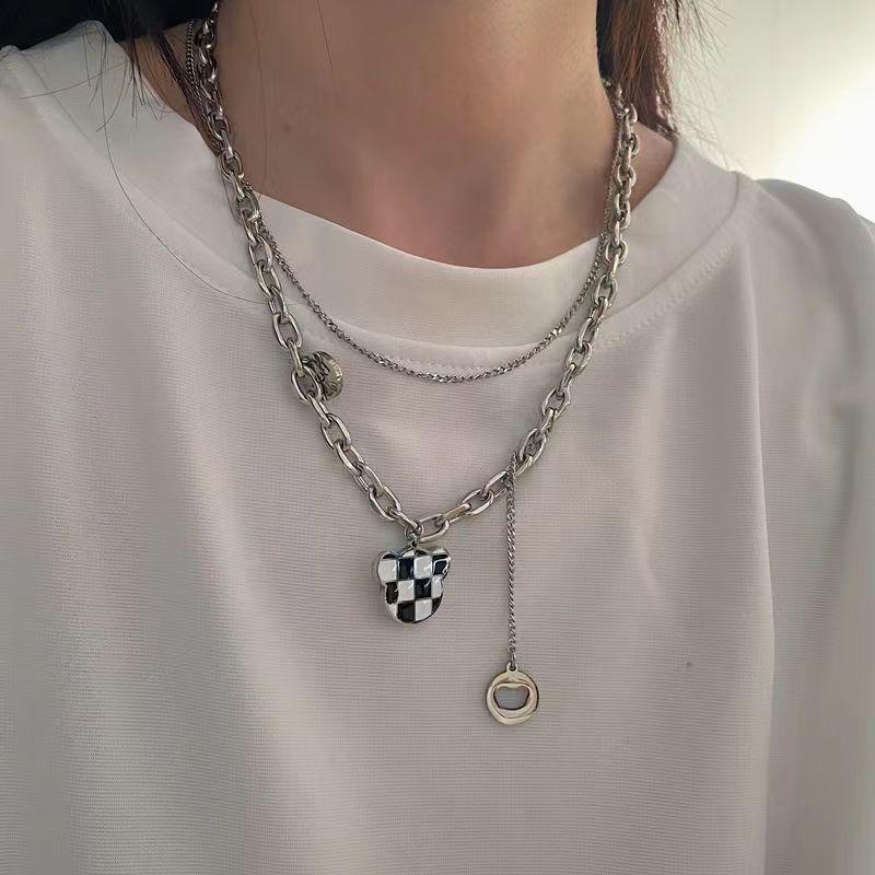 Korean Trendy Stacked Butterfly Necklace for Women - Niche Hip-Hop Clavicle Design