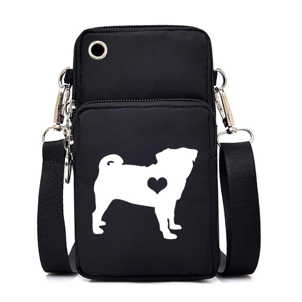 Dog Cat Paw Graphic Women's Mobile Phone Bag Harajuku Cartoon Female Handbag Animal Paw Lovers Small Crossbody Bags Mini Purse
