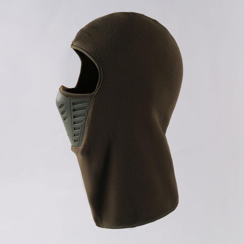 

Cycling equipment Winter multi-kinetic outdoor sports scarf Masked cold mask, fleece thermal headgear One size темно-зеленого