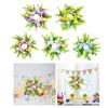 Candle Ring Wreath Pillar Candleholder Wreath Easter Eggs Decorative Artificial