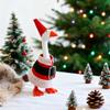 Christmas Goose Costume Felt Fabric Seasonal Goose Figurines Costume Handmade Festive Outfit Table Desk Decoration