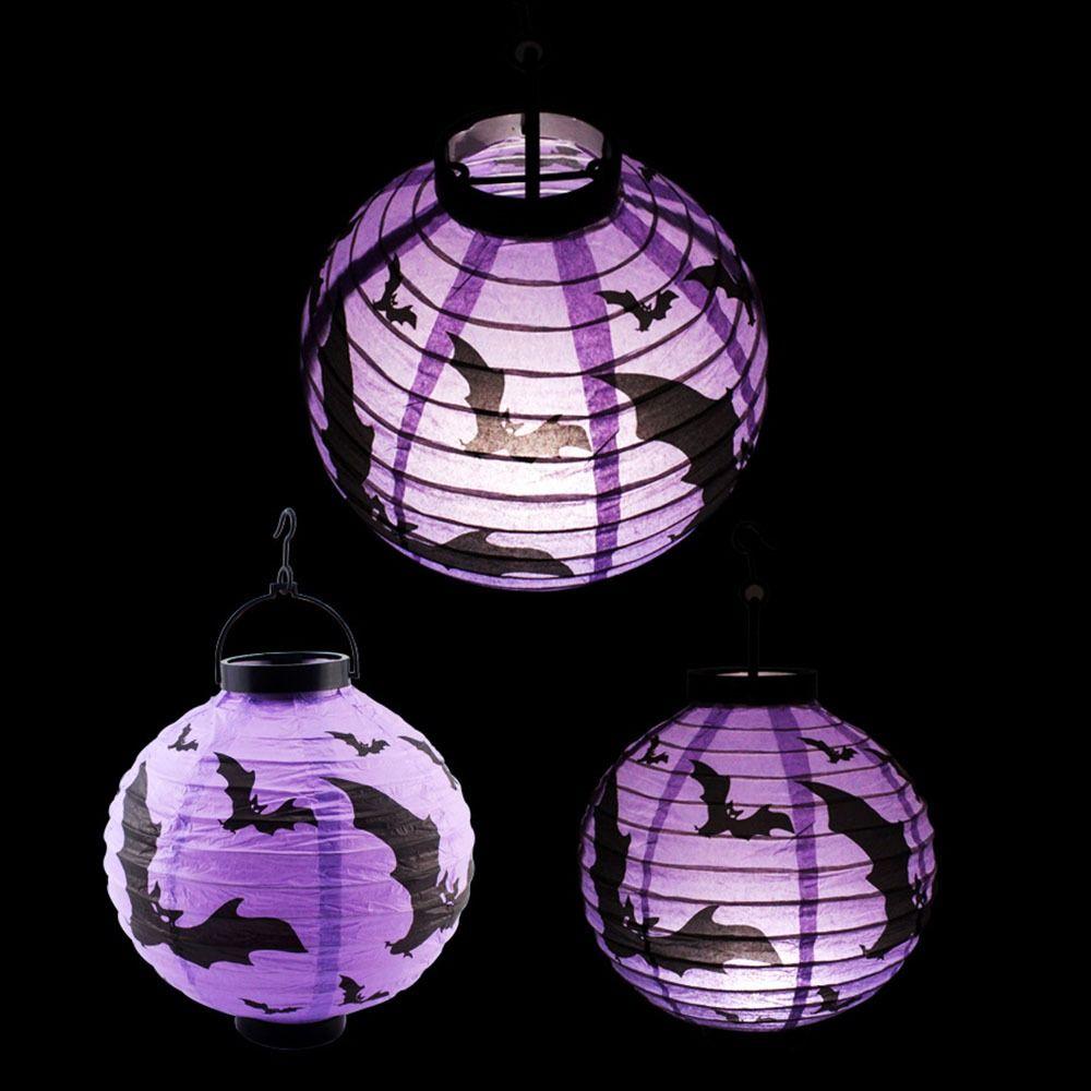 DIY Folding Paper Lanterns With Handle Halloween Pumpkin Lantern Halloween Lantern  Party Pendants