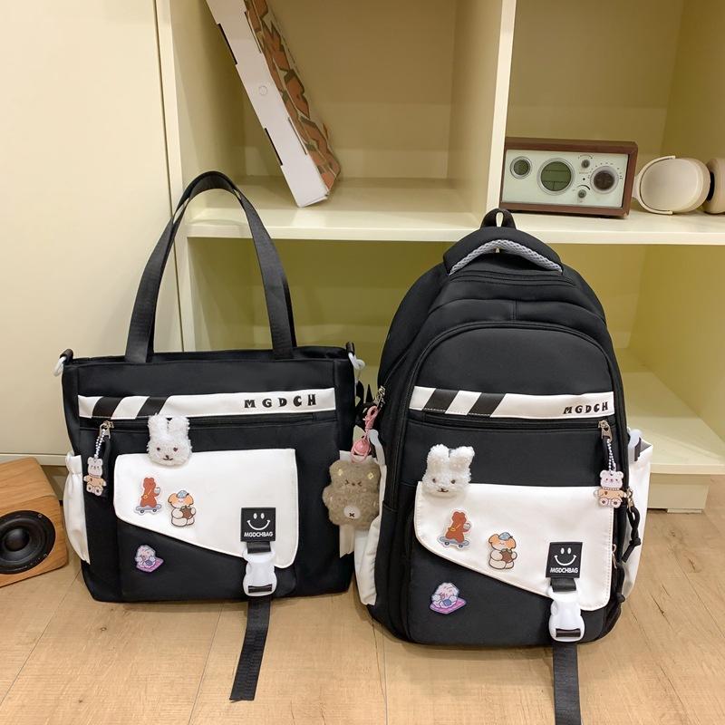 College Style Junior High School Students Lightweight Backpack Cute Contrasting Color Elementary School Students Backpack