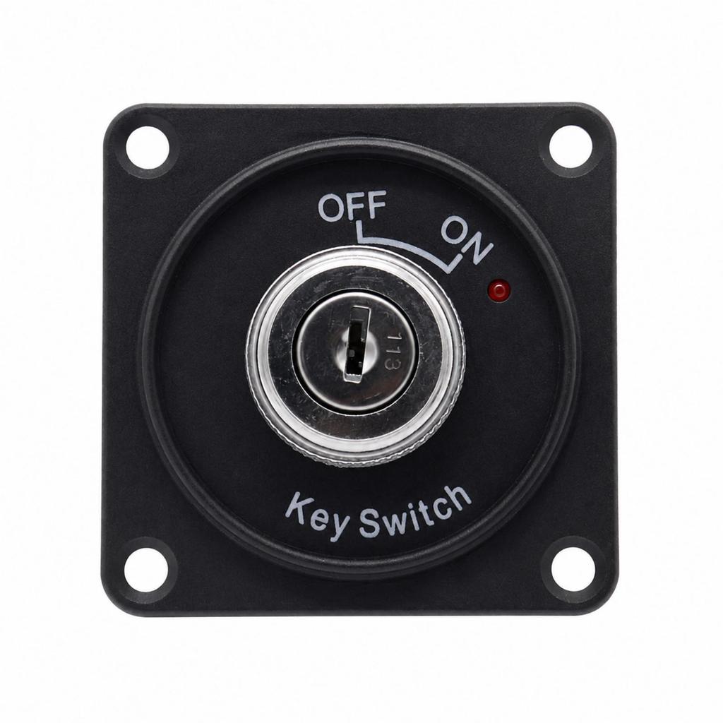 10A 12V Ignition Switch with Keys Maintained Panel-Mount