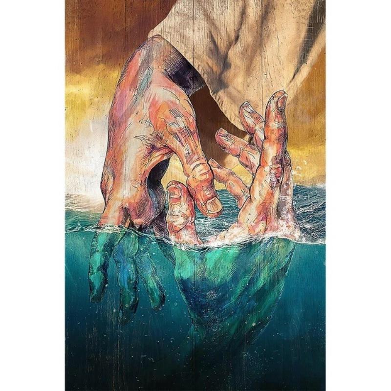 Jesus The Hand of God Canvas Painting Decorative Christian Art God Wall Art Picture Printing Poster Image Bedroom Decoration