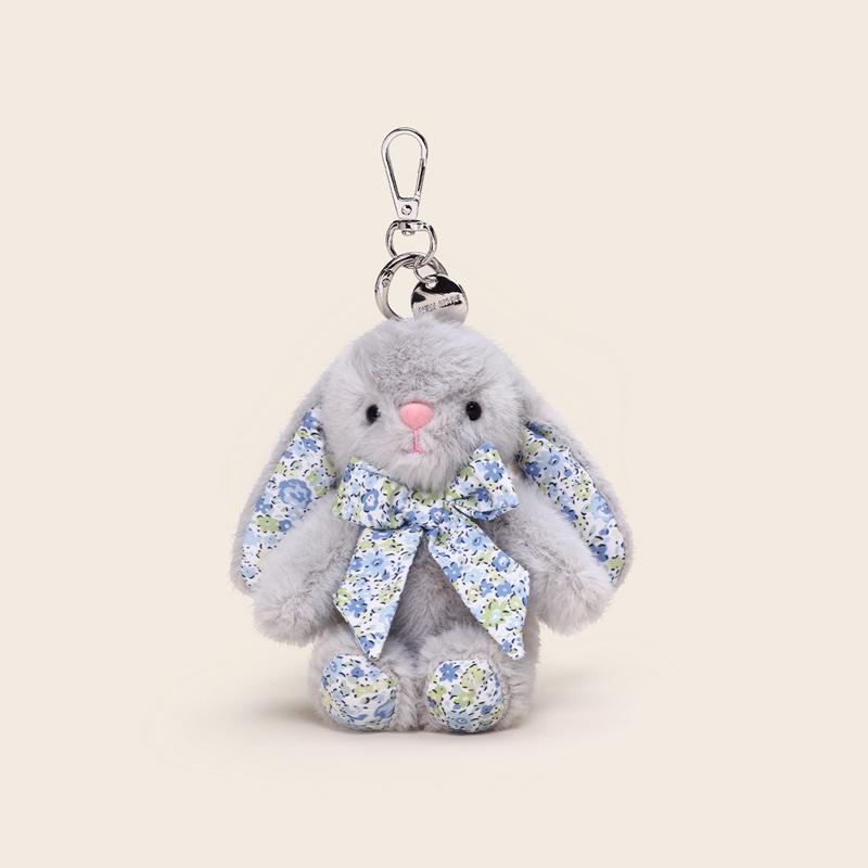 15cm Easter Bunny Keychain Plush Toy Cute Bow Rabbit Multicolored Stuffed Animal Plushies Dolls Happy Easter Day Gifts For Girls
