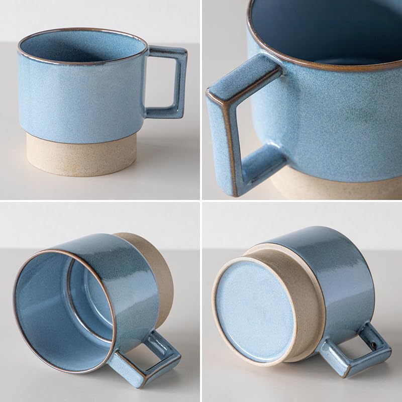 TAMAKI Stack TSUNAGU Mug, Blue, 9x12x8.5cm, Ceramic, 400ml, T-963005