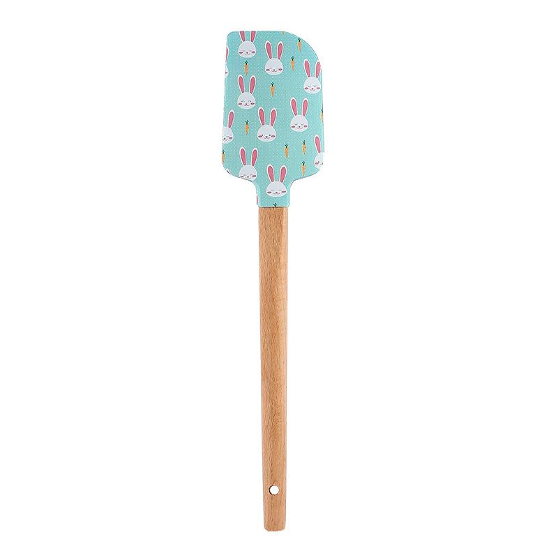 Christmas Series Cake Cream Spatula Wooden Handle Silicone Pastry Scraper Non-Stick Butter Batter Mixer Kitchen Baking Tools