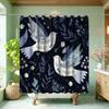 A Bathroom Shower Curtain Featuring Nocturnal Creatures, Perfect for Anniversaries, Includes 12 Hooks, Measuring 180*180Cm, Id