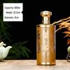 Floral Glass Dragon Pattern Baijiu Bottle Gift Set With Exquisite Spraypainted Baked Flower Design