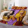 1PC 2 Broke American Sitcom Print Flannel Blanket, High quality All Seasons, Home Decor, Warmth and Comfort, Perfect for Christmas Gifts