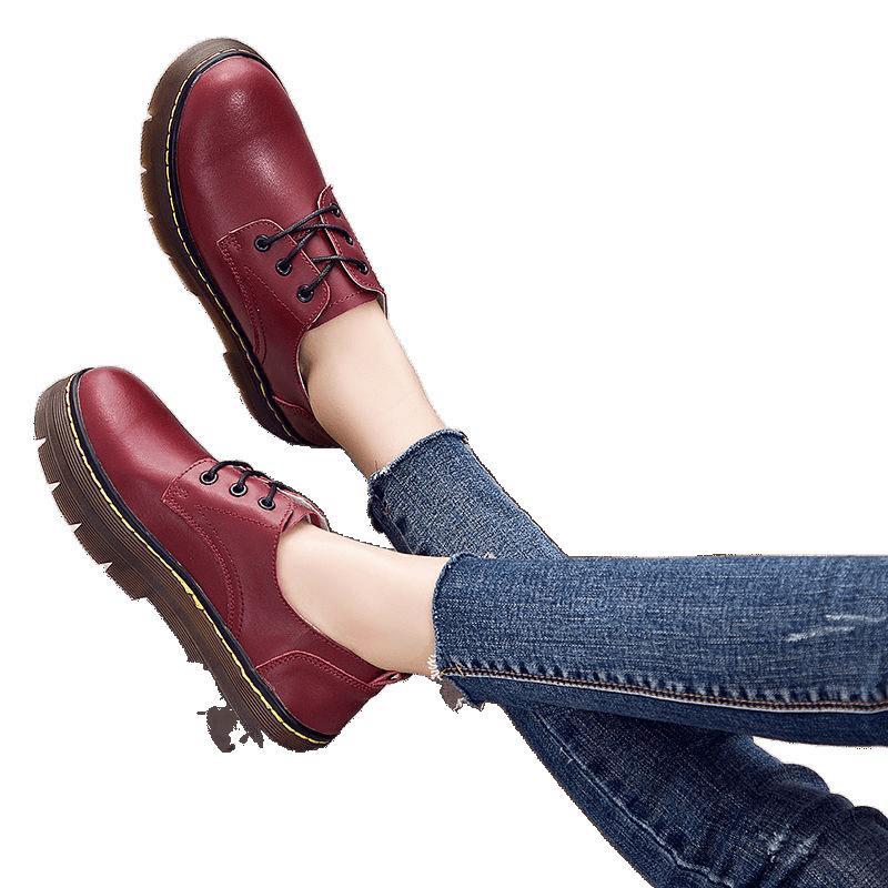Genuine leather women's shoes 2025 new thick heel platform British style Oxford sole small leather shoes fashionable versatile soft leather casual sho