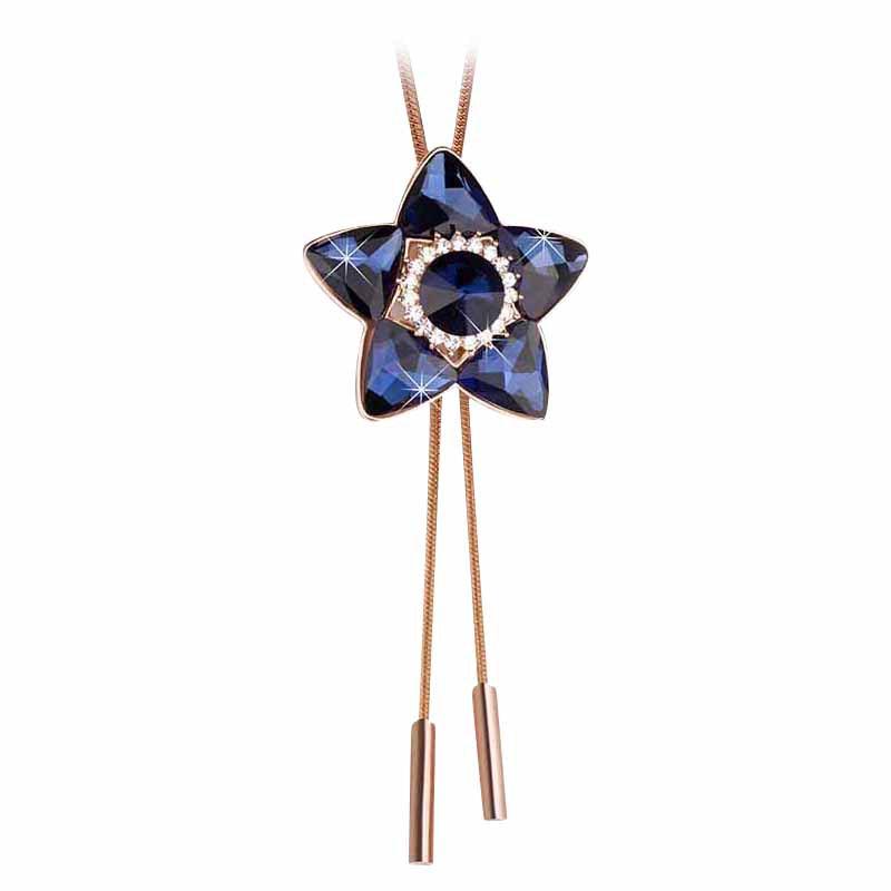 Sweater Chain Star Sweater Chain Female Long Versatile Accessories Clothes Pendant Crystal Necklace Hanging